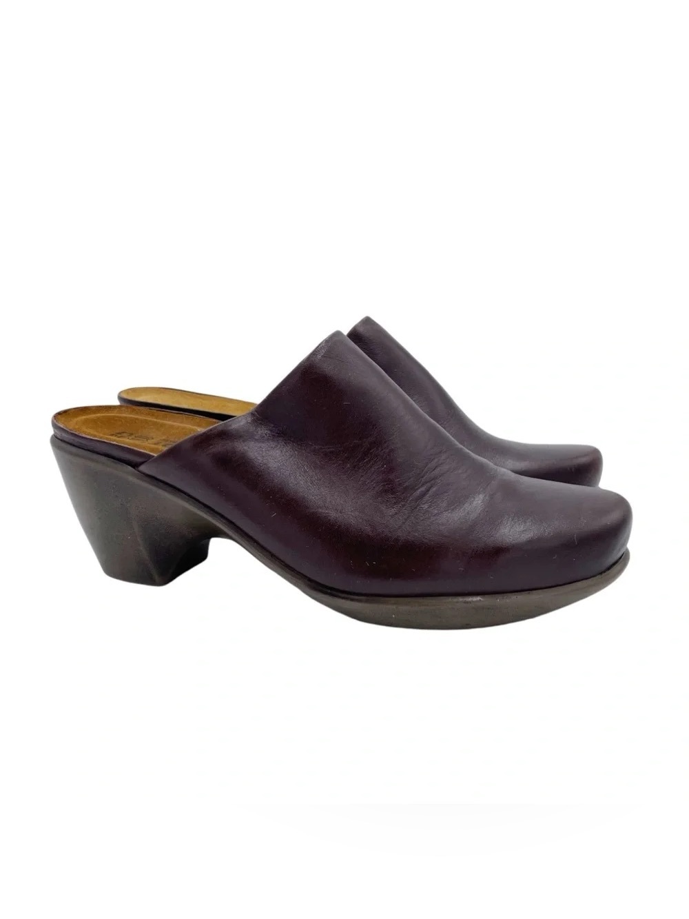 NAOT Eden Dream Leather Mule Clog Women's Size 38 US 7 Deep Brown Purple Boho
